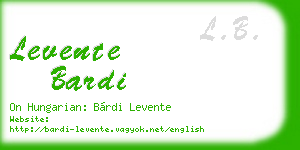 levente bardi business card
