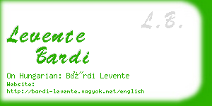 levente bardi business card